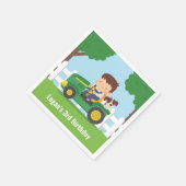 Tractor Boy en Puppy Boerderij Verjaardag Party Su Servet (Hoek)