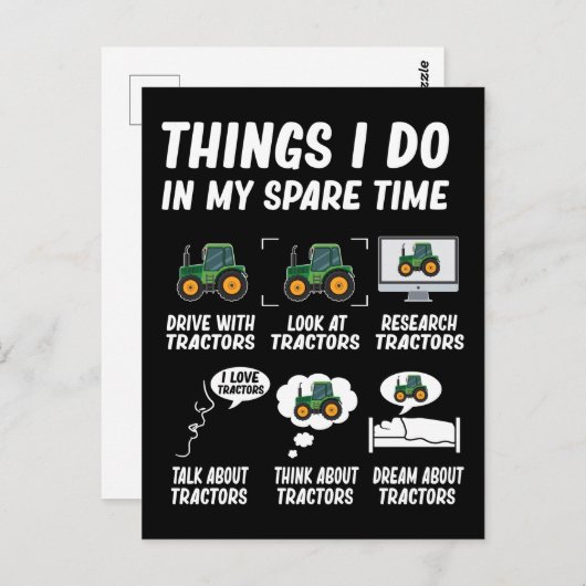 Tractor Boy Funny Farming Tractors Briefkaart (Voorkant / Achterkant)