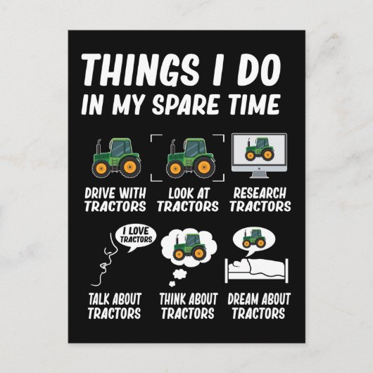 Tractor Boy Funny Farming Tractors Briefkaart (Voorkant)