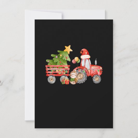 Tractor Boy Xmas kerstboom Zure kerstmis Kaart (Voorkant)
