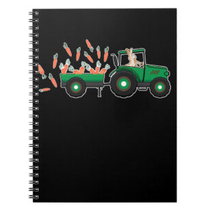 Tractor Bunny Driving Carrots Girls Boys Notitieboek