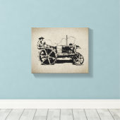  tractor canvas afdruk (Insitu (Houten vloer))