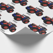 Tractor cartoon illustratie cadeaupapier (Hoek)
