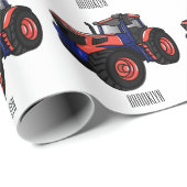 Tractor cartoon illustratie cadeaupapier (Rol Hoek)