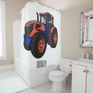 Tractor cartoon illustratie douchegordijn