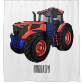Tractor cartoon illustratie douchegordijn (Voorkant)