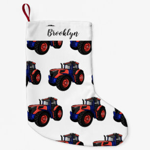 Tractor cartoon illustratie kleine kerstsok