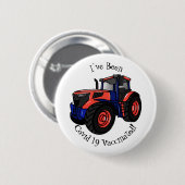 Tractor cartoon illustratie ronde button 5,7 cm (Voorkant /achterkant)