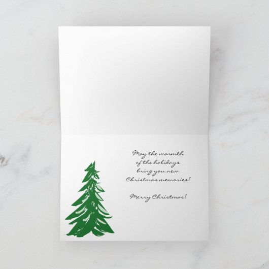 Tractor Christmas Kaart: Red Tractor Barn Scene Feestdagen Kaart (Binnen)