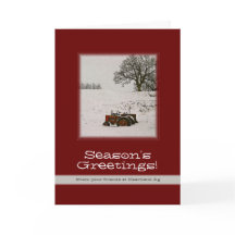 Tractor Christmas Kaart: Uw bedrijfsnaam toevoegen