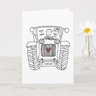 Tractor Country Trouwkaart Kaart