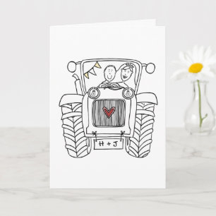 Tractor Country Trouwkaart Kaart