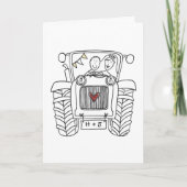 Tractor Country Wedding Card Kaart (Voorkant)