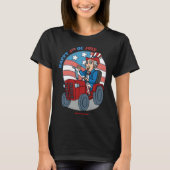 Tractor Critters Uncle Sam Driving a Tractor T-shirt (Voorkant)