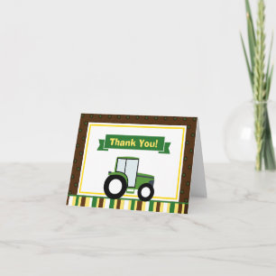 Tractor Dank u kaart gevouwen nota Kaart