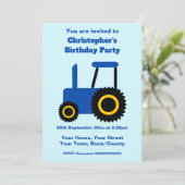 Tractor Design Personalised Birthday Party Kaart (Staand voorkant)