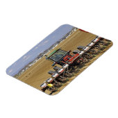 Tractor die een maiszaaimachine trekt. magneet (Linkerzijde)