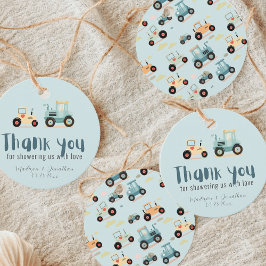 Tractor driver boerderij boy baby shower Favoriete Bedankjes Labels