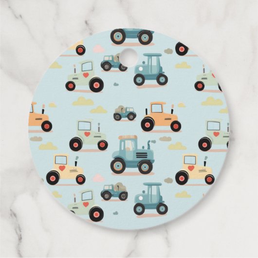 Tractor driver boerderij boy baby shower Favoriete Bedankjes Labels (Achterkant)