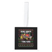 Tractor Driver Lelijke Xmas Sweater Harvester Boer Decoratie (Voorkant)