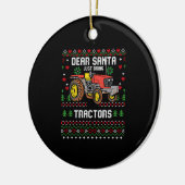Tractor Driver Lelijke Xmas Sweater Harvester Boer Keramisch Ornament (Links)