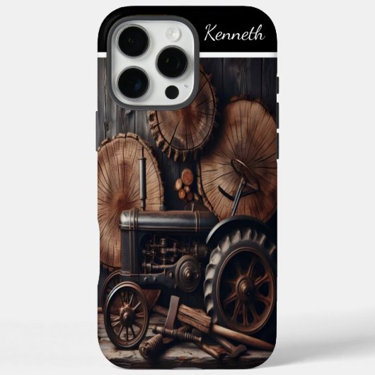 Tractor en Houten Plakken Case-Mate iPhone Case (Achterkant)