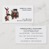 tractor en ploeg voor landbouwmachines visitekaartje (Voorkant / Achterkant)
