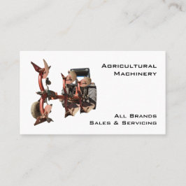 tractor en ploeg voor landbouwmachines visitekaartje