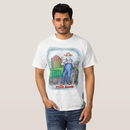 Tractor Farmer Face custom T-shirt (Voorkant volledig)