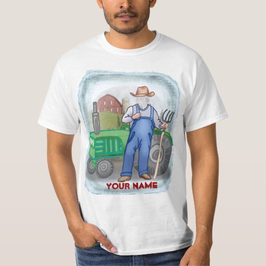 Tractor Farmer Face custom T-shirt (Voorkant)