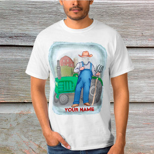 Tractor Farmer Face T-shirt