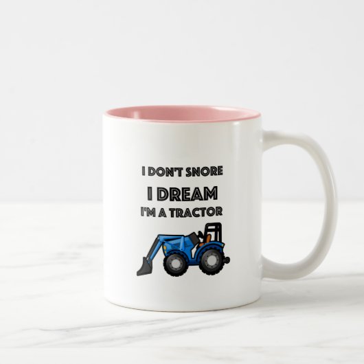 Tractor Farmer Funny Farmer Gifts Tweekleurige Koffiemok (Rechts)