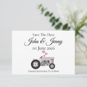 Tractor Farmer Wedding Sla de datum op (Staand voorkant)