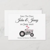 Tractor Farmer Wedding Sla de datum op (Voorkant / Achterkant)