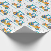 Tractor Farming Birthday Cadeaupapier (Hoek)