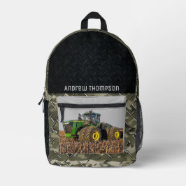 Tractor Farming Equipment Koele Landbouw Bedrukte Rugzak