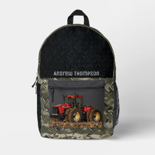 Tractor Farming Equipment Koele Landbouw Bedrukte Rugzak