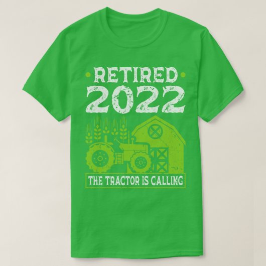 Tractor Farming Gepensioneerd 2022 T-shirt (Design voorkant)