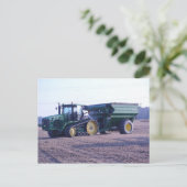 Tractor Farming Grain Buggy Harvest Post Card Briefkaart (Staand voorkant)