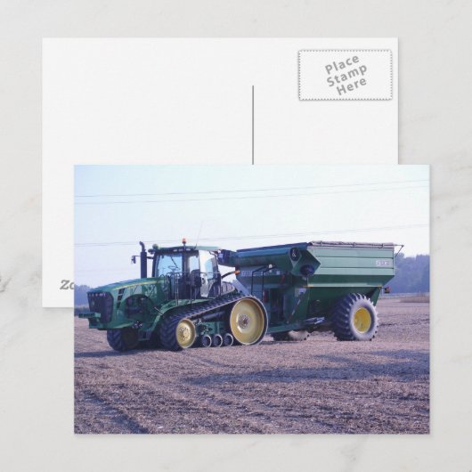 Tractor Farming Grain Buggy Harvest Post Card Briefkaart (Voorkant / Achterkant)