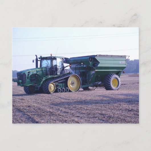 Tractor Farming Grain Buggy Harvest Post Card Briefkaart (Voorkant)