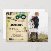 Tractor foto uitnodiging (Voorkant / Achterkant)