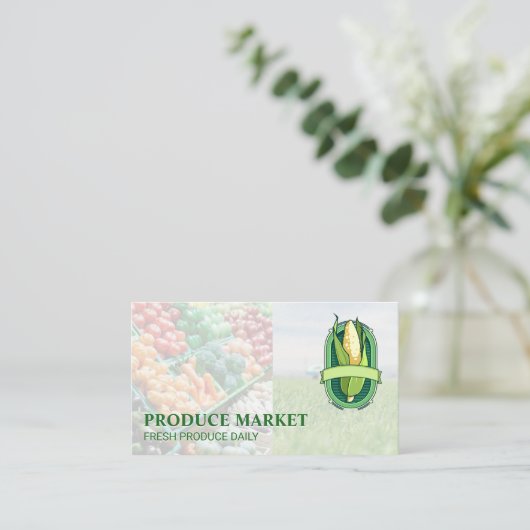 Tractor | Fresh Corn Produce Visitekaartje (Staand voorkant)