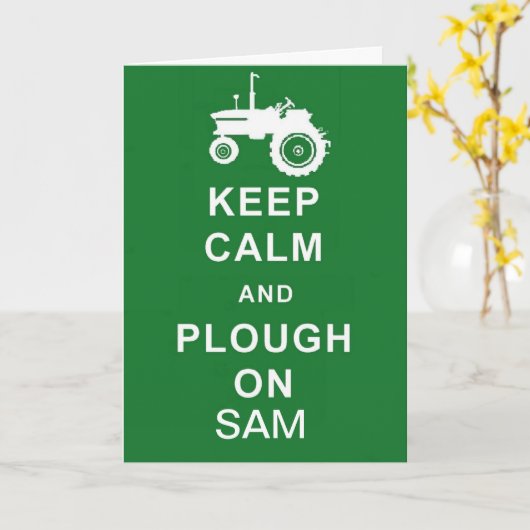 Tractor Gepersonaliseerde Verjaardag Kaart man zoo (Gele Bloem)