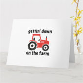 Tractor Getting Down op het Boerderij Country Barn Kaart (Gele Bloem)