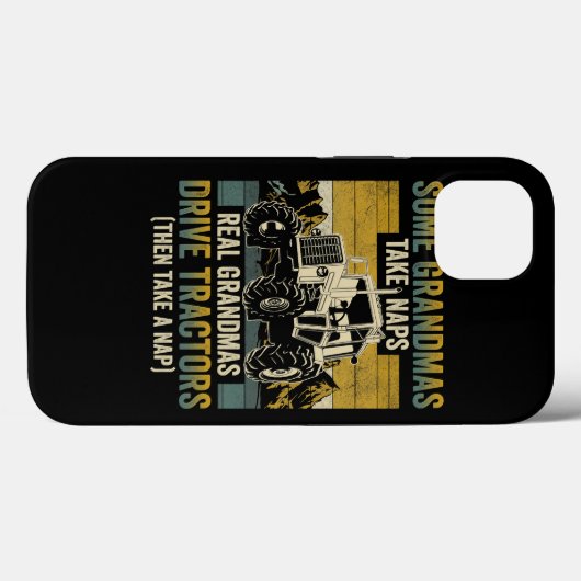 Tractor Grandma Boerderij geeft echte Grandmas Dri Case-Mate iPhone Case (Achterkant (horizontaal))