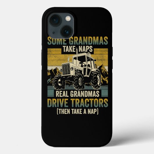 Tractor Grandma Boerderij geeft echte Grandmas Dri Case-Mate iPhone Case (Achterkant)
