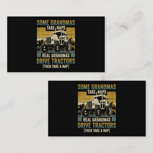 Tractor Grandma Boerderij geeft echte Grandmas Dri Visitekaartje (Voorkant / Achterkant)