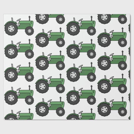 Tractor Green Cadeaupapier (Vlak)