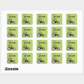Tractor groene schoolboeken sticker terug naar sch (Vel)